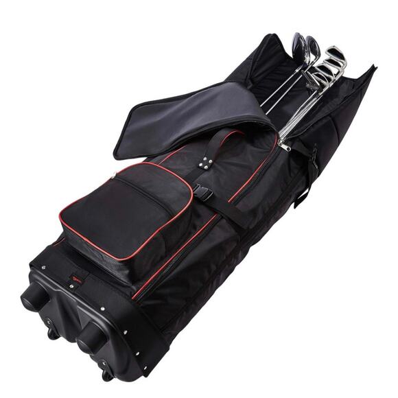 Golf Travel Bag Black, Durable Spacious Club MSRP $133 Amazon Basics Premium - Picture 4 of 8
